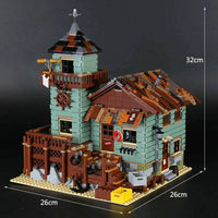 Thumbnail for Building Blocks Building Blocks City Street MOC Old Fishing Store Bricks Toys Construction Set Toys - 4