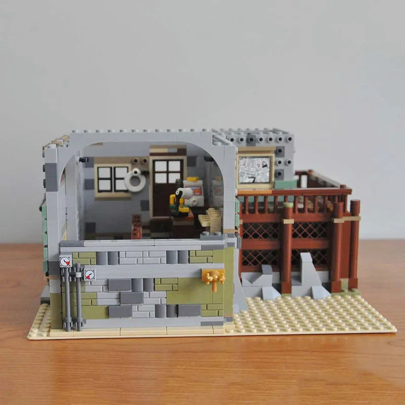 Building Blocks Building Blocks City Street MOC Old Fishing Store Bricks Toys Construction Set Toys - 20