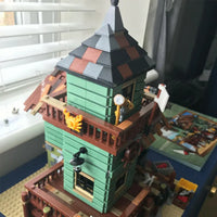 Thumbnail for Building Blocks Building Blocks City Street MOC Old Fishing Store Bricks Toys Construction Set Toys - 10
