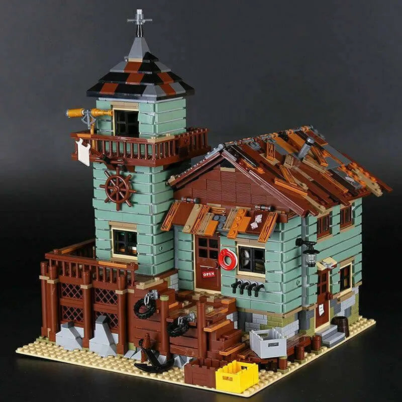 Building Blocks Building Blocks City Street MOC Old Fishing Store Bricks Toys Construction Set Toys - 2