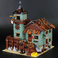 Thumbnail for Building Blocks City Street MOC Old Fishing Store Bricks Toys - 2