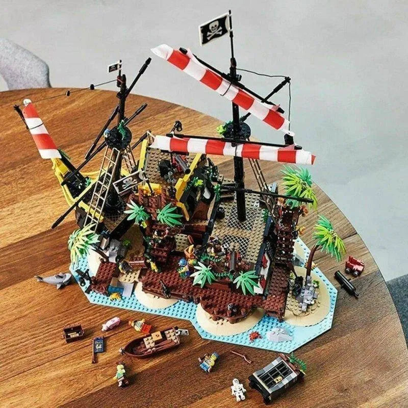 Building Blocks Idea MOC Pirates Barracuda Bay Ship Bricks Toys - 4
