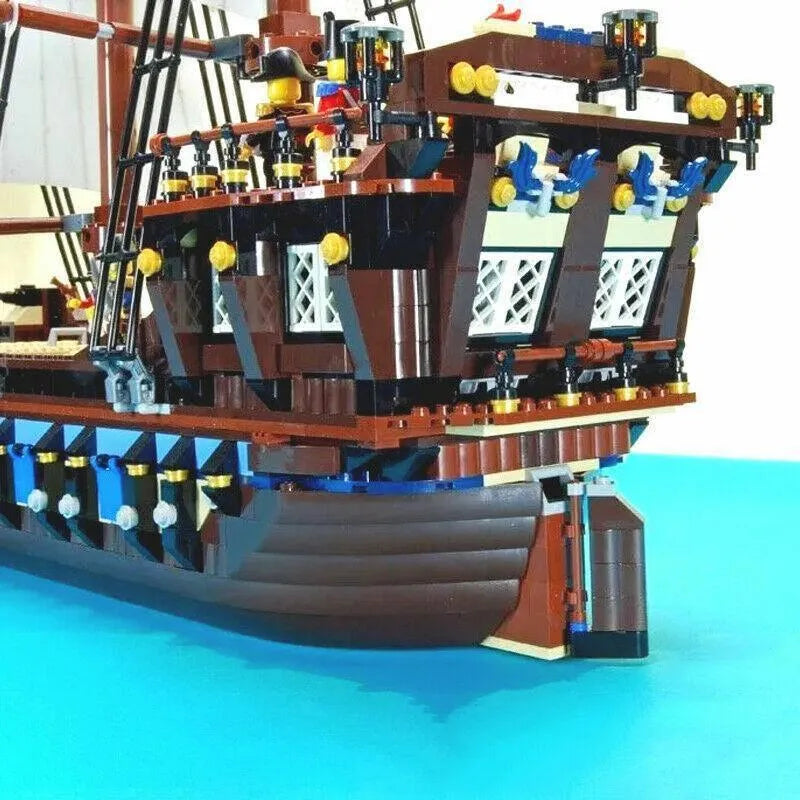 Building Blocks Idea MOC Pirates Barracuda Bay Ship Bricks Toys - 11
