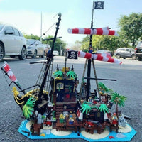 Thumbnail for Building Blocks Idea MOC Pirates Barracuda Bay Ship Bricks Toys - 3