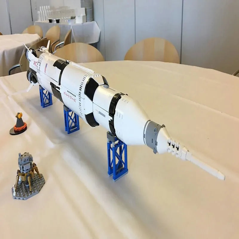 Building Blocks MOC Ideas USA Apollo Saturn V Space Rocket - 15
