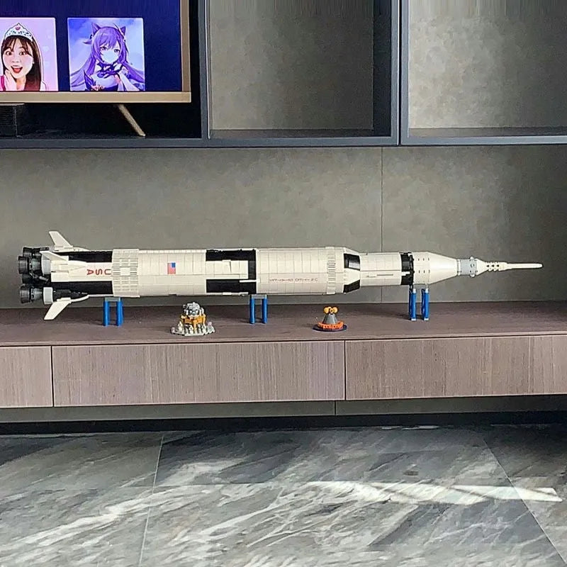 Building Blocks MOC Ideas USA Apollo Saturn V Space Rocket - 1