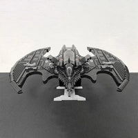 Thumbnail for Intricate Bat-shaped spacecraft model from Building Blocks Movie Batman 1989 MOC Batwing Fighter