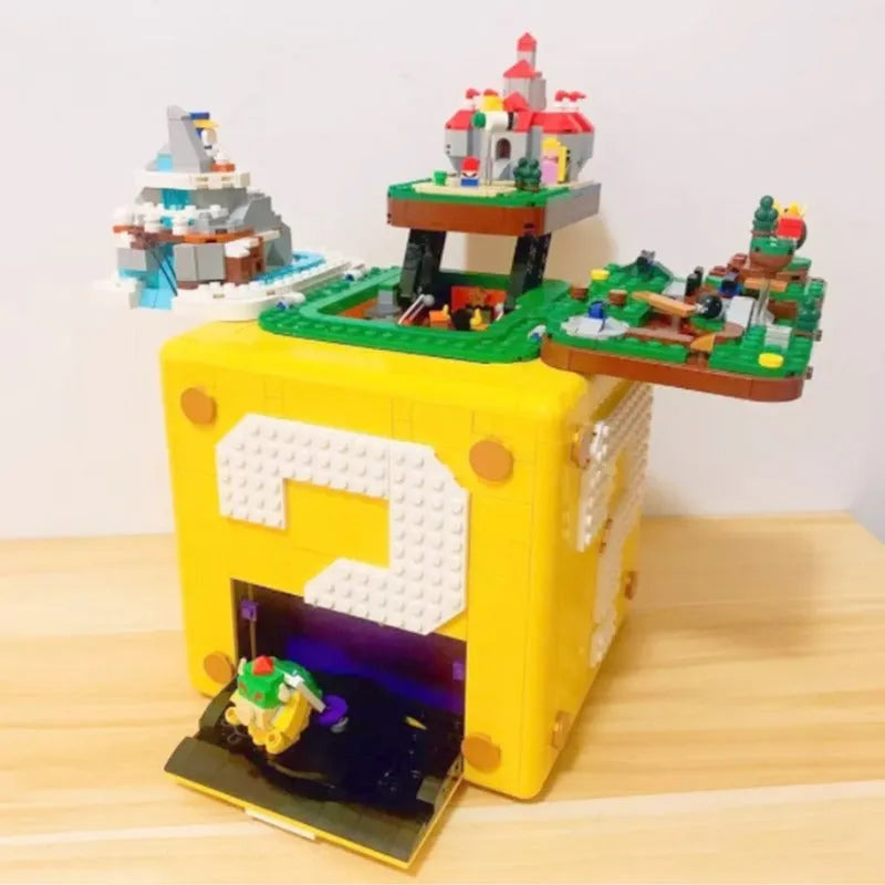 Building Blocks MOC Movies Super Mario Question Mark Bricks Toy - 1
