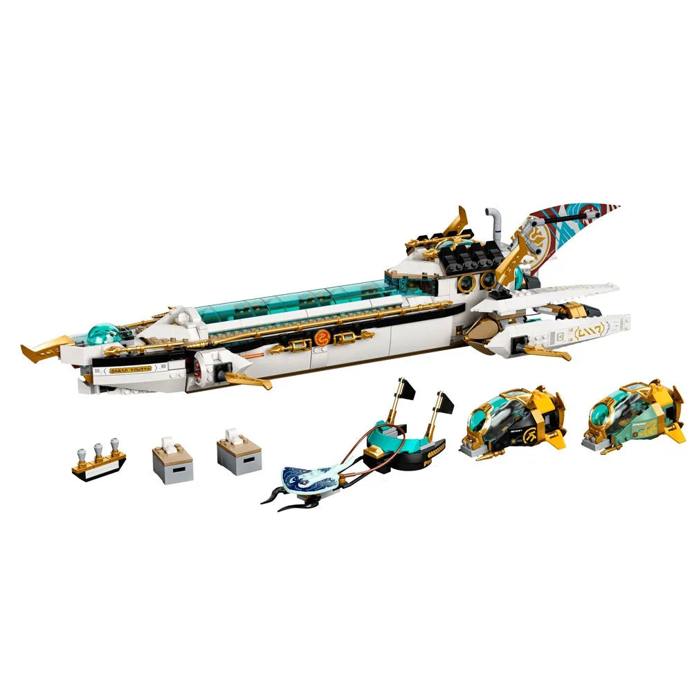 Building Blocks Building Blocks MOC Ninjago Hydro Bounty Ship Bricks Toy 60086 - 1