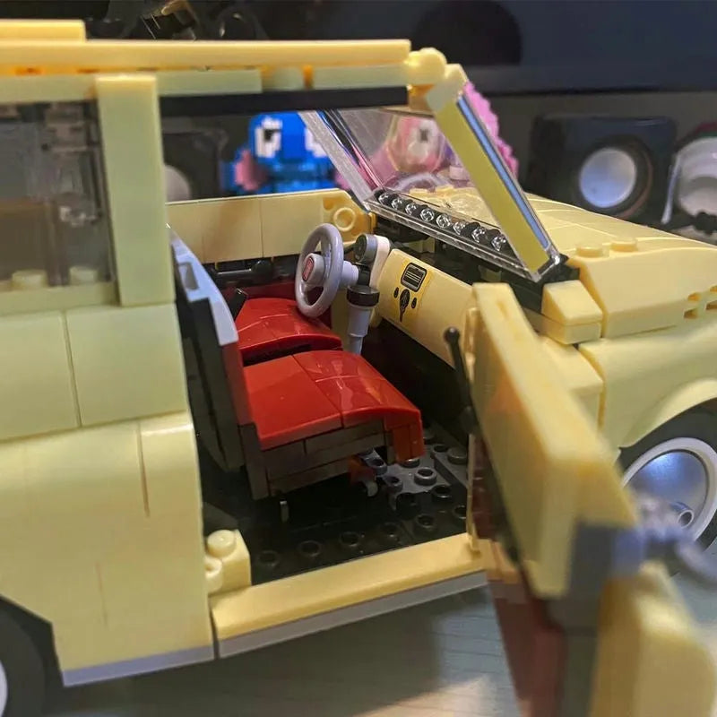 Building Blocks Sports Car Fiat 500 MOC 2021 Bricks Toy - 11