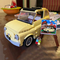 Thumbnail for Building Blocks Sports Car Fiat 500 MOC 2021 Bricks Toy - 5