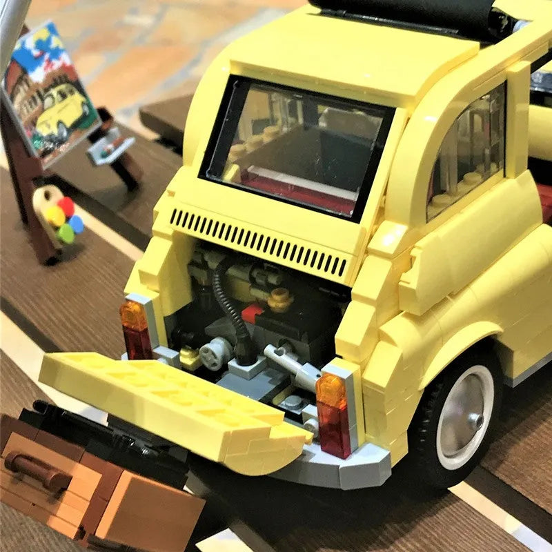 Building Blocks Sports Car Fiat 500 MOC 2021 Bricks Toy - 6