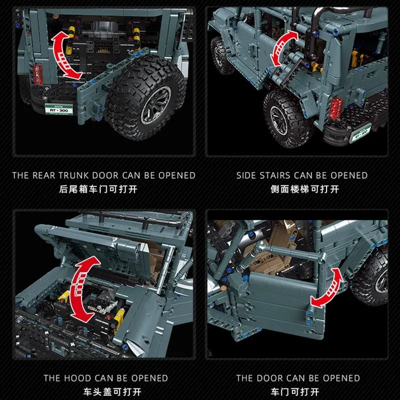Building Blocks MOC C009 RC Concept RY300 Off Road Vehicle SUV Bricks Toy Construction Set Toys - 9
