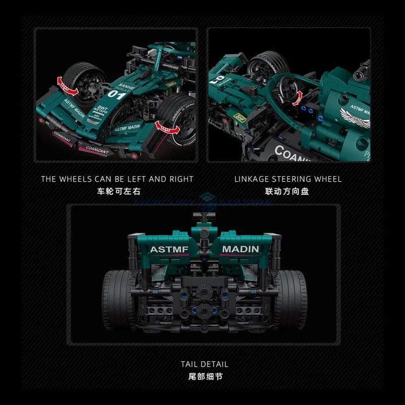 F1 Bricks Rc MOC C014 RC Concept F1 Racing Car Building Blocks