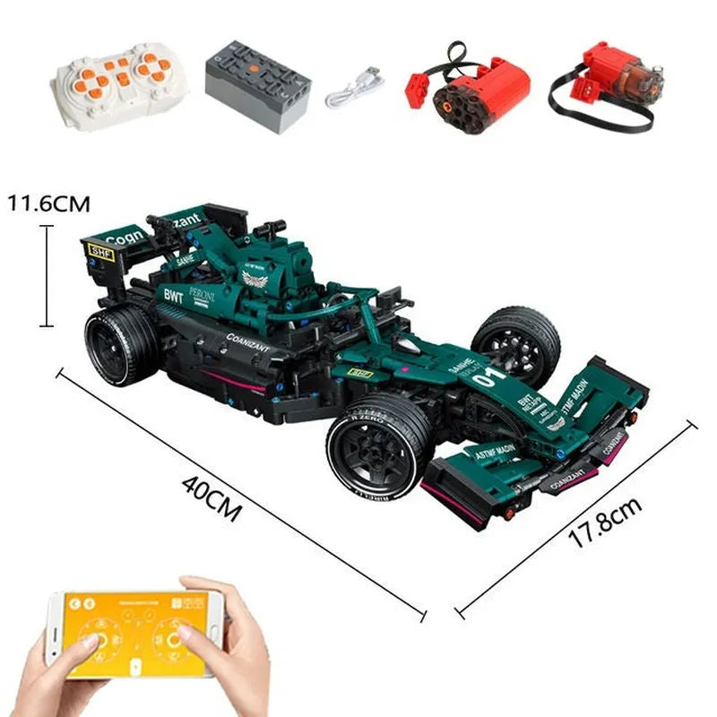 Building Blocks MOC C014 RC Concept F1 Formula One Racing Car Bricks Toy Construction Set Toys - 1