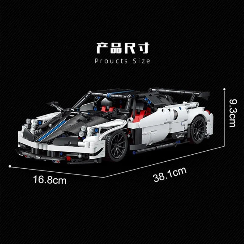 Building Blocks MOC C017 Motorized RC Concept Pagani Roadster Bricks Toys - 4