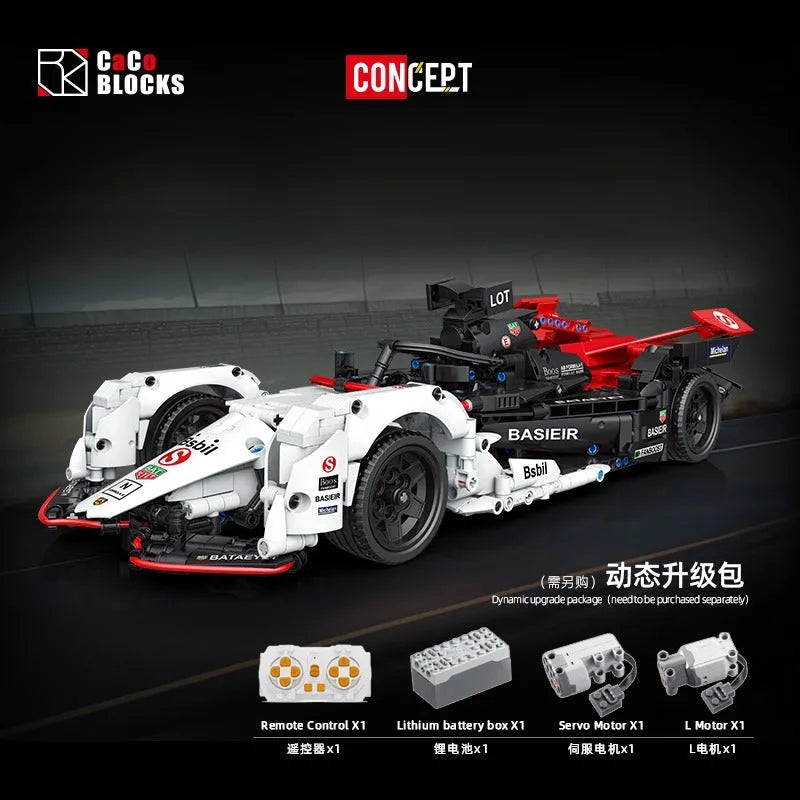 Building Blocks MOC C018 Concept RC Formula E Electric Racing Car Bricks Toys Construction Set Toys - 2