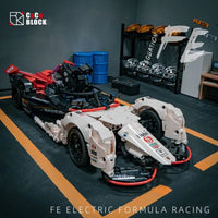 Thumbnail for Building Blocks MOC C018 Concept RC Formula E Electric Racing Car Bricks Toys - 3
