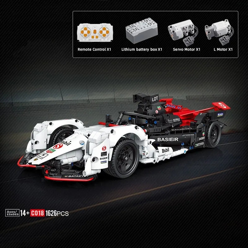 Building Blocks MOC C018 Concept RC Formula E Electric Racing Car Bricks Toys Construction Set Toys - 4