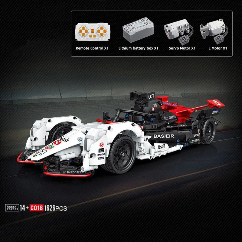 Building Blocks MOC C018 Concept RC Formula E Electric Racing Car Bricks Toys - 4