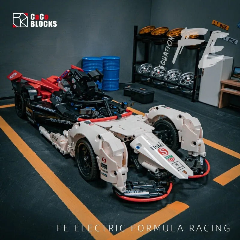 Building Blocks MOC C018 Concept RC Formula E Electric Racing Car Bricks Toys - 8