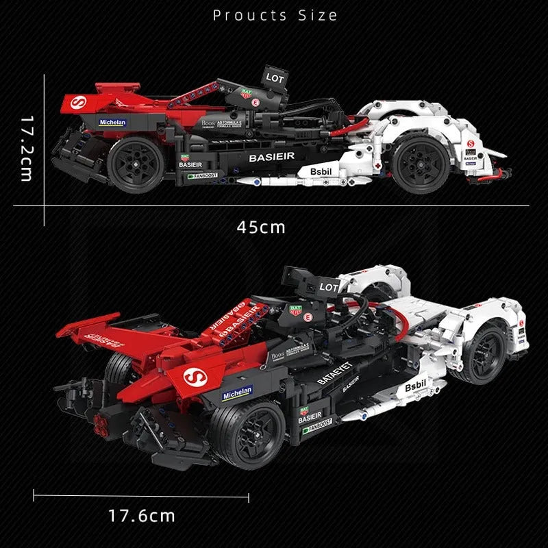 Building Blocks MOC C018 Concept RC Formula E Electric Racing Car Bricks Toys Construction Set Toys - 6