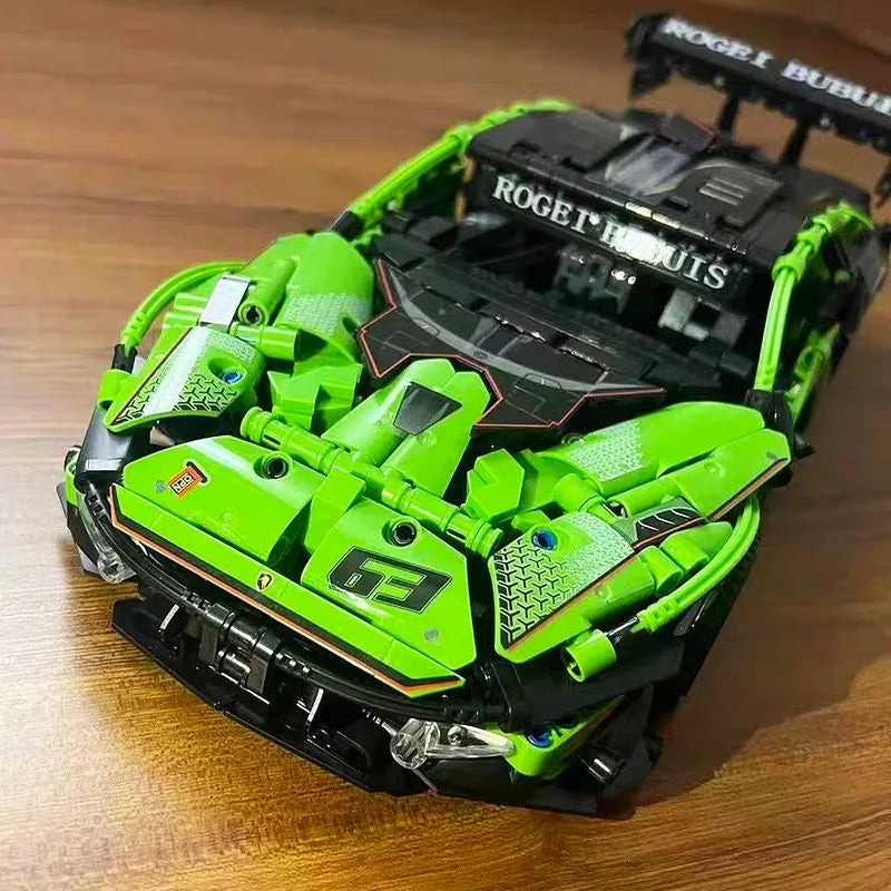 Building Blocks MOC C019 Lambo Concept Roadster Sports Car Bricks Toy - 8