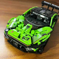 Thumbnail for Building Blocks MOC C019 Lambo Concept Roadster Sports Car Bricks Toy - 8
