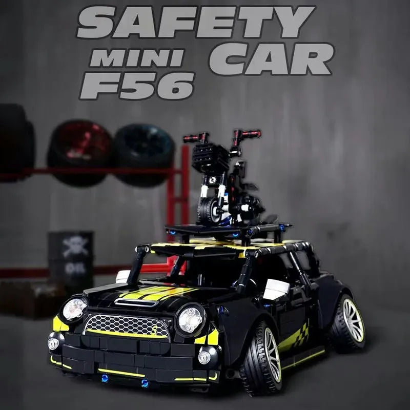 Building Blocks MOC C020 RC Motorized Safety Mini Sports Car F56 Bricks Toy - 8