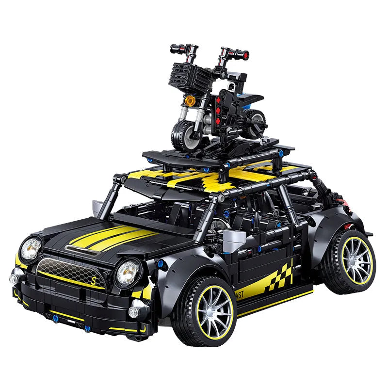 Building Blocks MOC C020 RC Motorized Safety Mini Sports Car F56 Bricks Toy - 3