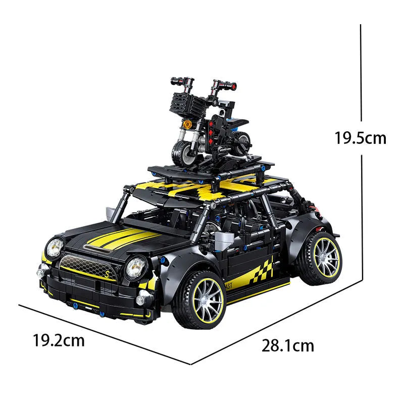 Building Blocks MOC C020 RC Motorized Safety Mini Sports Car F56 Bricks Toy - 1