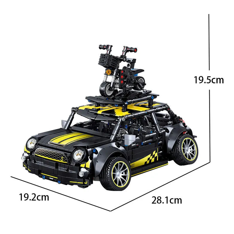 Building Blocks MOC C020 RC Motorized Safety Mini Sports Car F56 Bricks Toy Construction Set Toys - 1