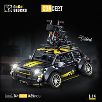 Thumbnail for Building Blocks MOC C020 RC Motorized Safety Mini Sports Car F56 Bricks Toy - 5