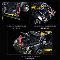 Thumbnail for Building Blocks MOC C020 RC Motorized Safety Mini Sports Car F56 Bricks Toy Construction Set Toys - 6