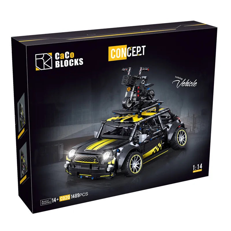 Building Blocks MOC C020 RC Motorized Safety Mini Sports Car F56 Bricks Toy - 7