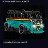 Thumbnail for Building Blocks MOC C021 Tech T2 Low Pitched RC Camper Bus Van Bricks Toys Construction Set Toys - 9