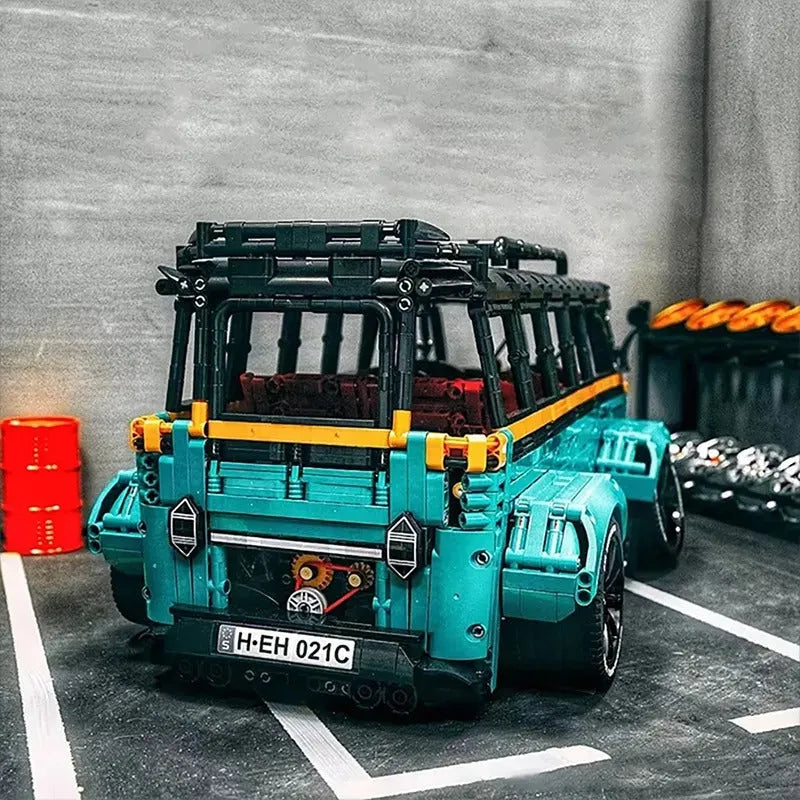 Building Blocks MOC C021 Tech T2 Low Pitched RC Camper Bus Van Bricks Toys Construction Set Toys - 4