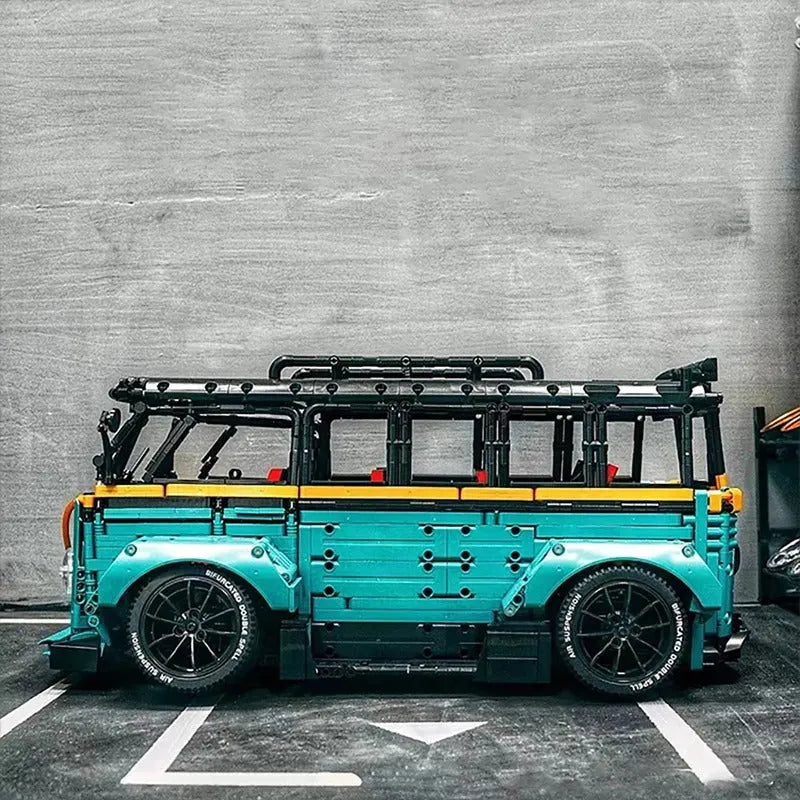 Building Blocks MOC C021 Tech T2 Low Pitched RC Camper Bus Van Bricks Toys Construction Set Toys - 3
