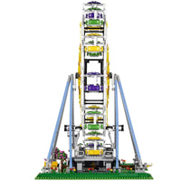 Thumbnail for Building Blocks City Creator Expert 15012 Motorized Ferris Wheel Bricks Toy - 4