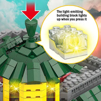 Thumbnail for Building Blocks City Creator Expert MOC Gutting Train Station Bricks Toy - 7