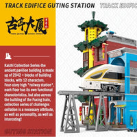 Thumbnail for Building Blocks City Creator Expert MOC Gutting Train Station Bricks Toy - 6