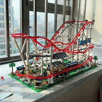 Thumbnail for Building Blocks City Creator Experts MOC Roller Coaster Bricks Toys 15039 - 3