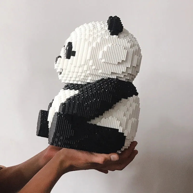 How to Build a Panda with LEGO Bricks 