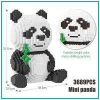Thumbnail for Building Blocks City Experts MOC Cute Panda MINI Bricks Kids Toys Construction Set Toys - 7