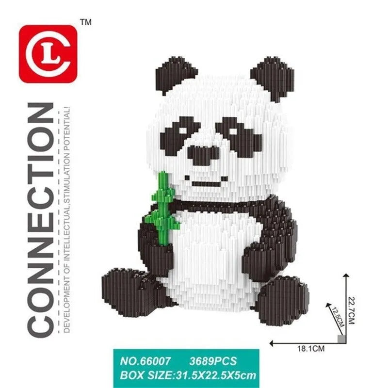 Building Blocks City Experts MOC Cute Panda MINI Bricks Kids Toys - 11