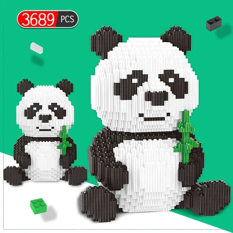 Building Blocks City Experts MOC Cute Panda MINI Bricks Kids Toys - 6