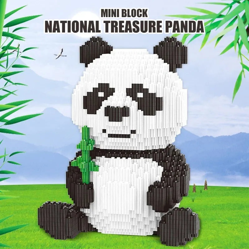 Building Blocks City Experts MOC Cute Panda MINI Bricks Kids Toys - 3