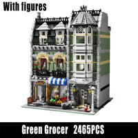 Thumbnail for Building Blocks MOC City Street Expert Green Grocer Store Bricks Toy 15008 - 1