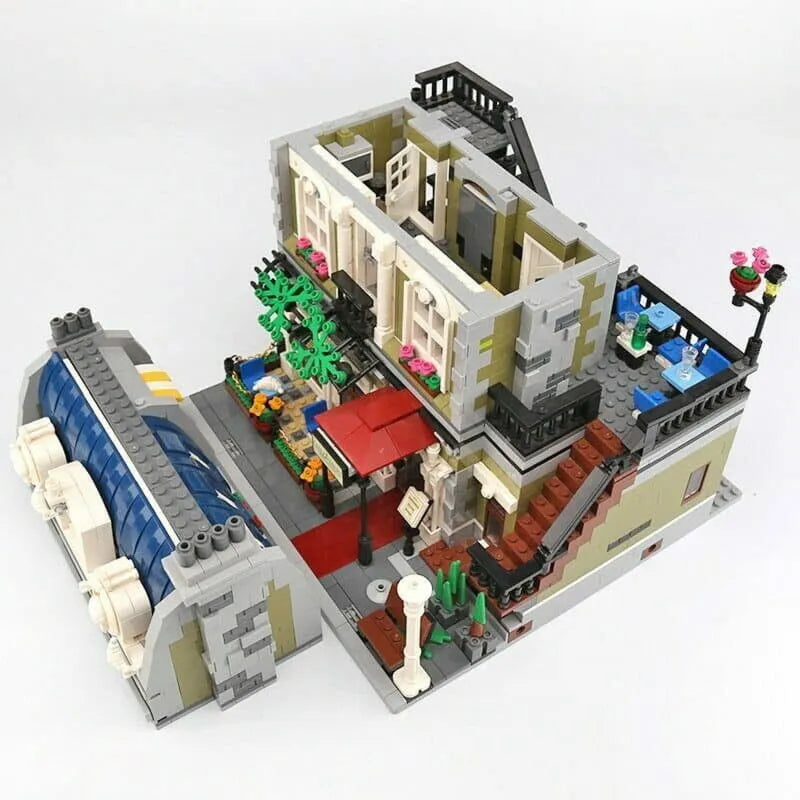 Building Blocks MOC City Street Expert Parisian Restaurant Bricks Toy 15010 - 6