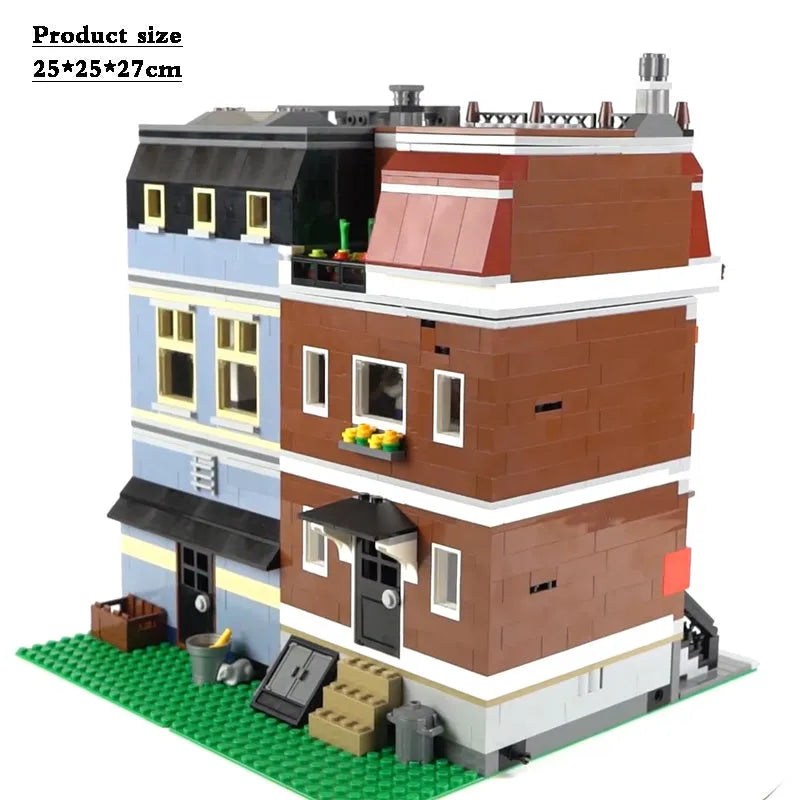 Building Blocks MOC City Street Expert Pet Shop Store Bricks Toy 15009 - 5